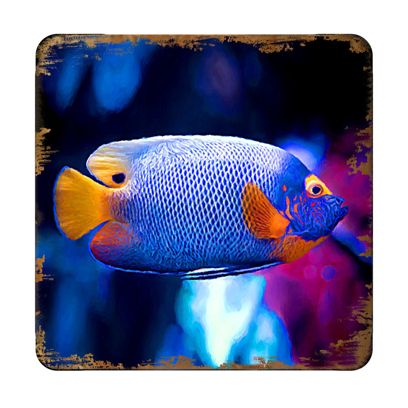 Sous-verre pour poisson tropical