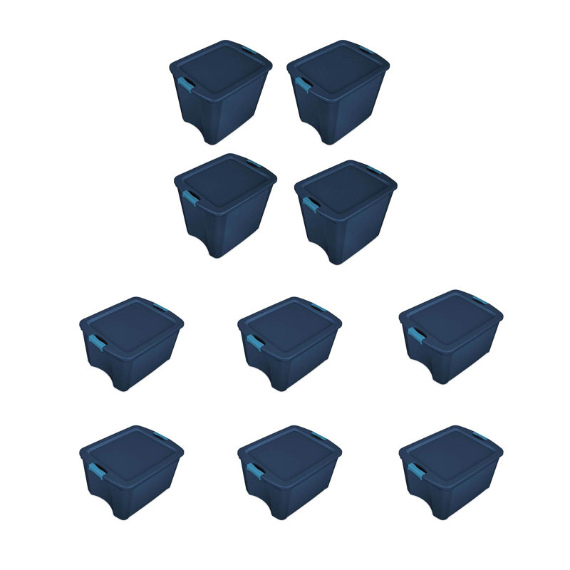 Ensemble de bacs de rangement en plastique 10 pièces Latch