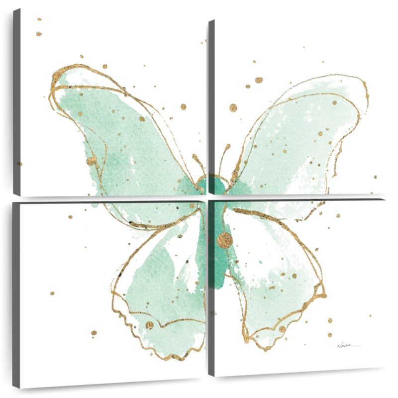 Papillons dorés Brampt menthe