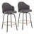 Tenessa Swivel Upholstered Counter Stool with Metal Frame