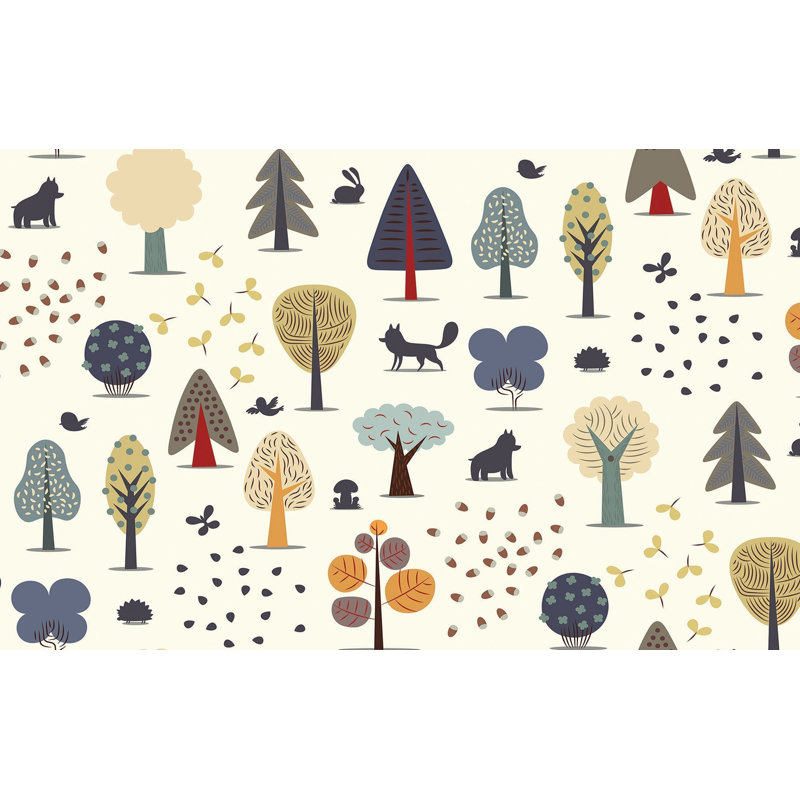 Premium Peel & Stick Wall Mural - Forest Pattern, 96" L x 120" W