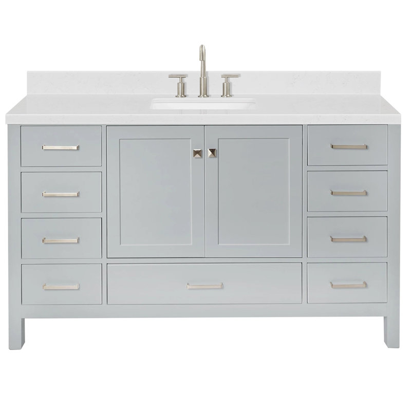  Ensemble de meuble-lavabo simple 60 "60", Gris