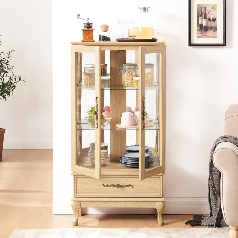 Armoire décorative avec tablettes réglables, 2 portes et 1 tiroir