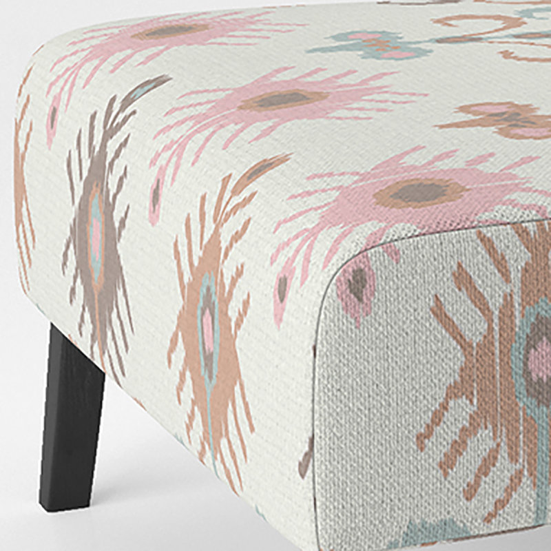Fauteuil de chambre crème à motif crème