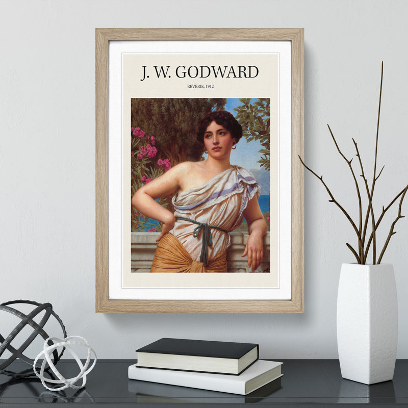 Reverie by John William Godward - Picture Frame Graphic Art, 65cm H x 48cm W x 2cm D