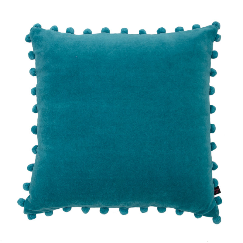 Reisman Square Throw Cushion, Teal Blue