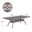 Rectangular Outdoor Aluminum Dining Table with Umbrella Hole