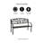 21 " W Metal Outdoor Garden Bench and Park Bench