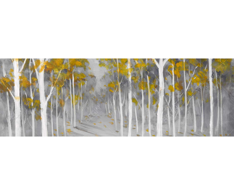 Birch Forest Canvas - Contemporary Bedroom Wall Art Decor