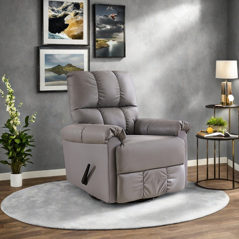Rotatable comfortable reclining chair, Gray