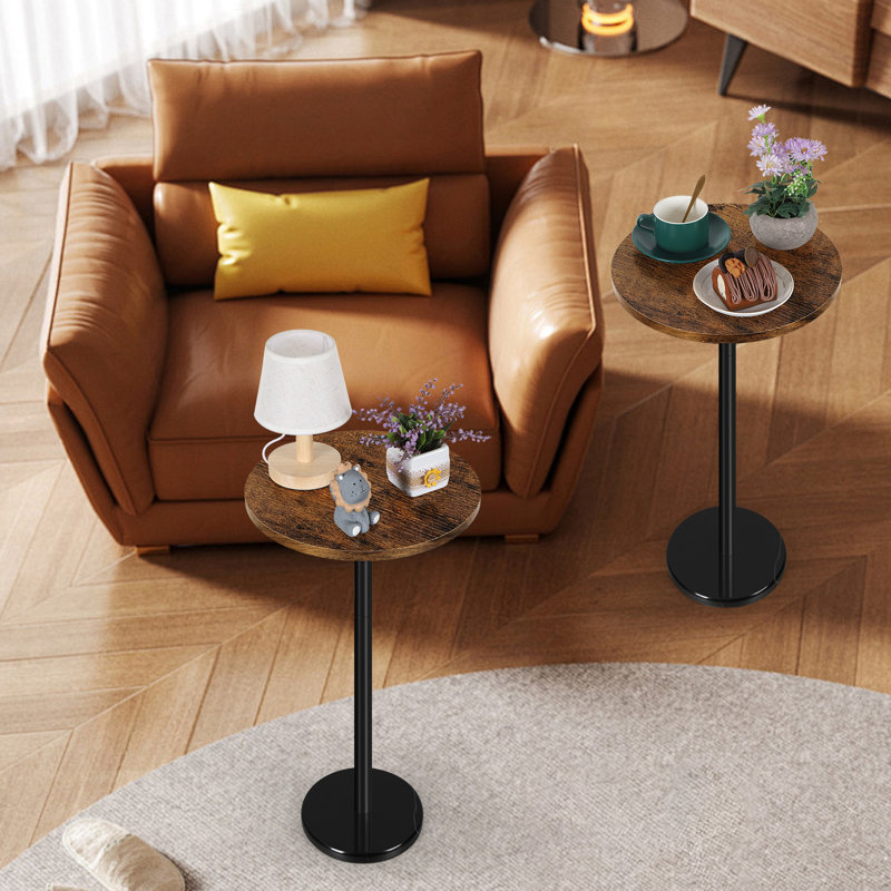 2-Pack Small Round Table - Brown