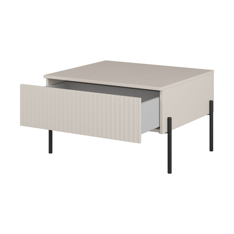 Ore Coffee Table with Storage, Cream