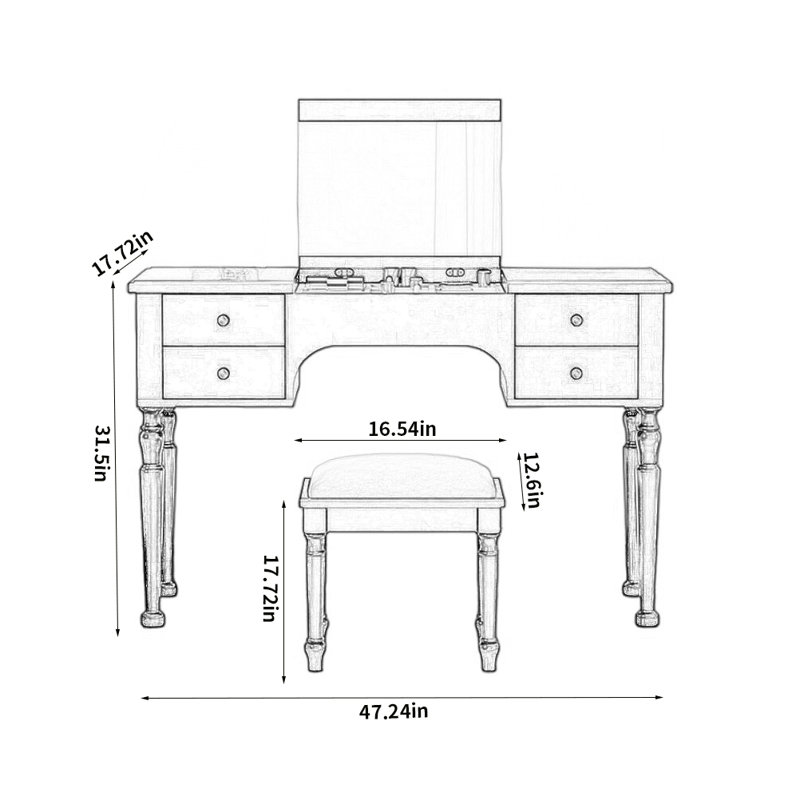 Simple Solid Wood Dresser, White