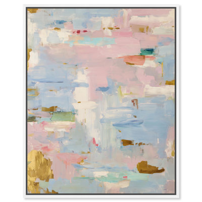 Palette of Pastels II Canvas Print Pink Wall Decor by Art Remedy, White Frame, 36 x 45
