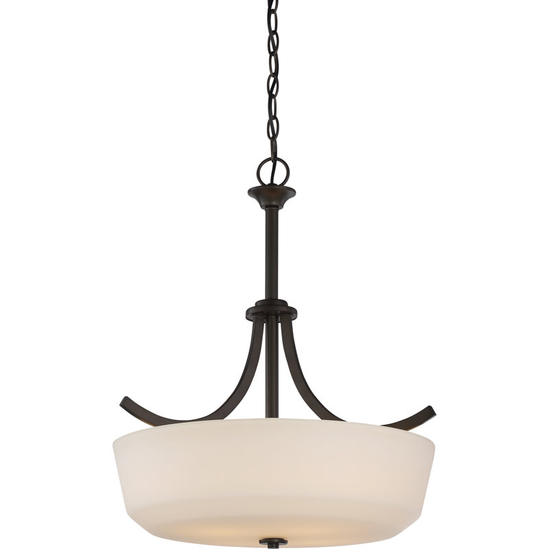 Lustre cylindrique unique à 4 lumières Alejandre, Bronze forêt