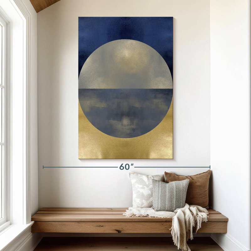 Avery Blue Sphere I, 51" H x 34" W