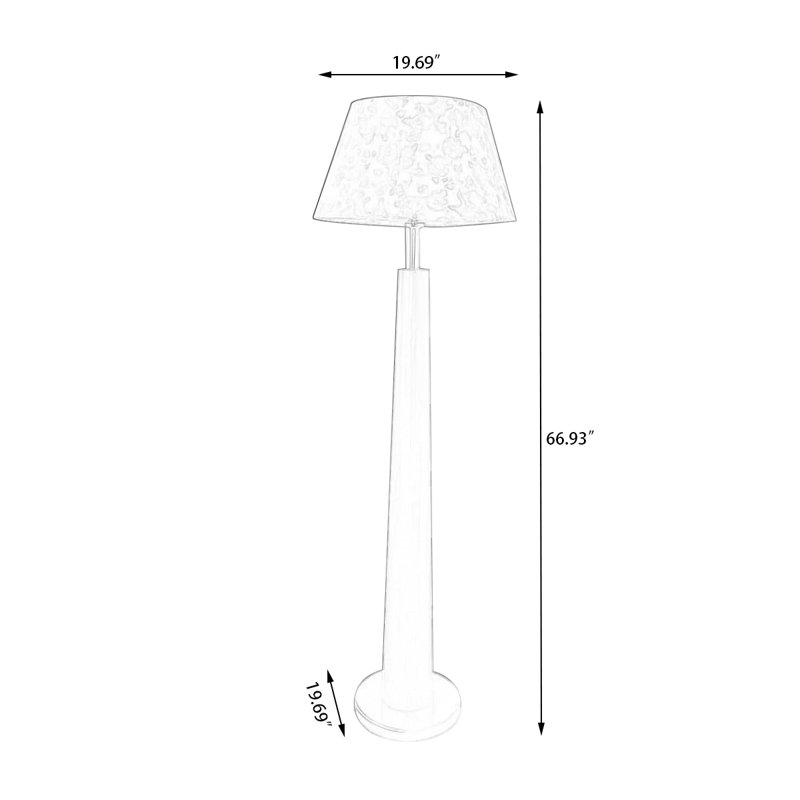 Lampe sur pied artistique et créative en bois massif, Noyer