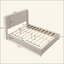 Structure de lit plateforme en bois avec tête de lit, aucun sommier requis, lit sur pied, assemblage facile-1889039986-1889039996