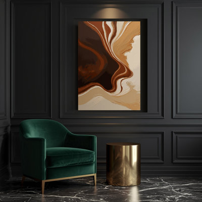 «Abstract Color Field» 13, art mural sur toile brune