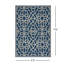 Tapis bleu / blanc Ryne-77423694