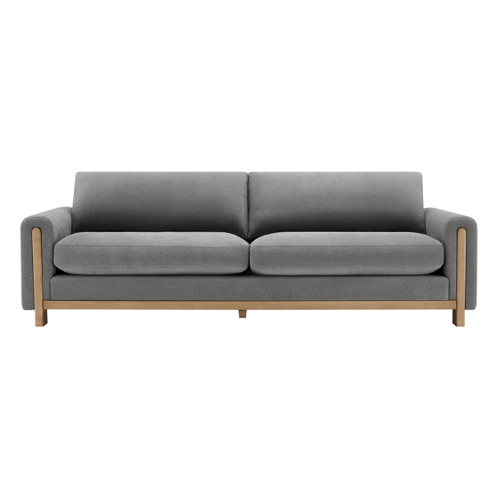 Adika 99" Upholstered Sofa, Elite Pewter Textured Weave