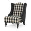 Fauteuil club haut dossier en tissu TODDman