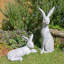 Coronado HARE Lying 24cm Weathered Light Stone Effect