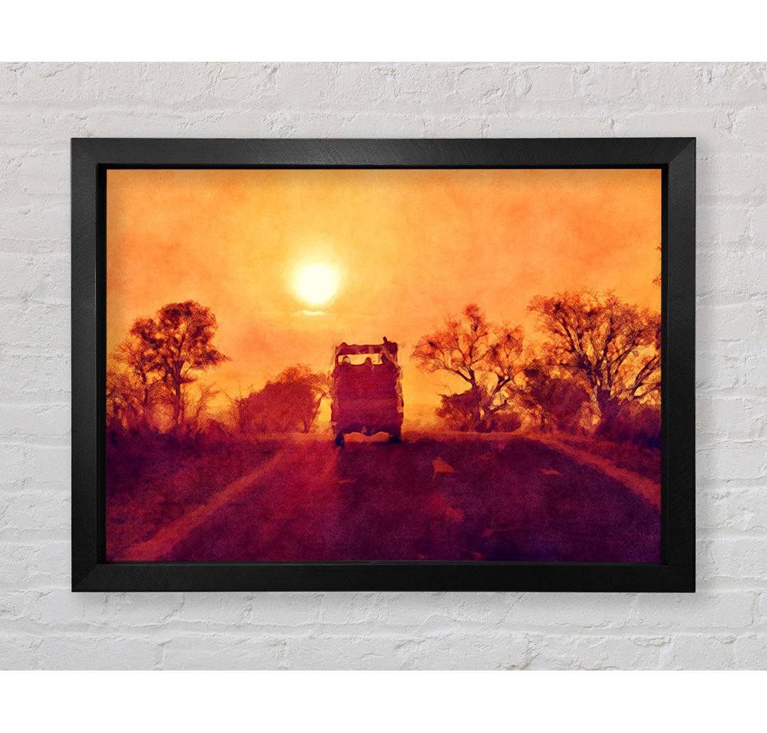 Driving Off Into The Sunset - Einzelne Bilderrahmen Kunstdrucke