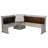 Camie 4Pc Corner Breakfast Nook Set, Grey Brown Dining Table And Bench
