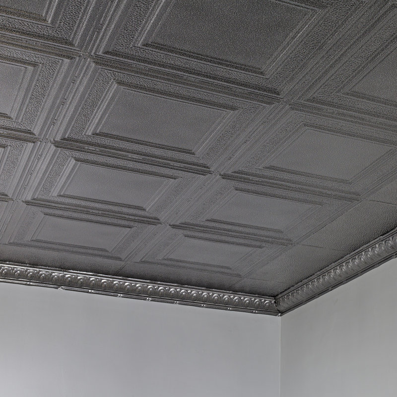 Dalle de plafond Great Lakes Tin Milwaukee (lot de 5), Noir