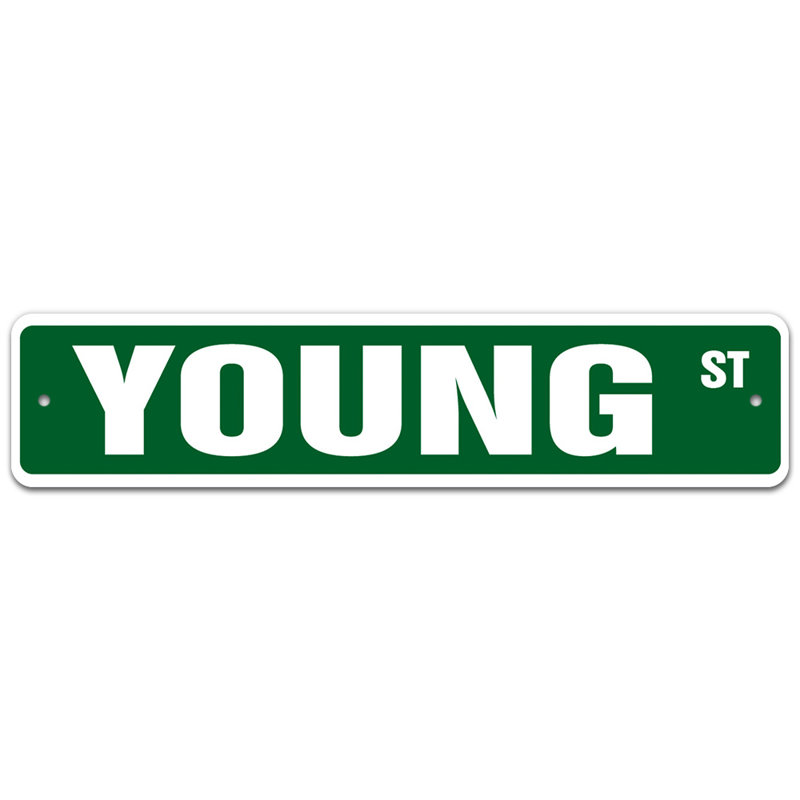 Plaque de rue, H 4 po x l 18 po x P 0,1 po