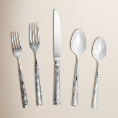 Fortessa Vivi 18/10 Stainless Steel 20 Piece Flatware Set (Service for 4), Silver