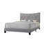 Grand lit Venacha en tissu gris