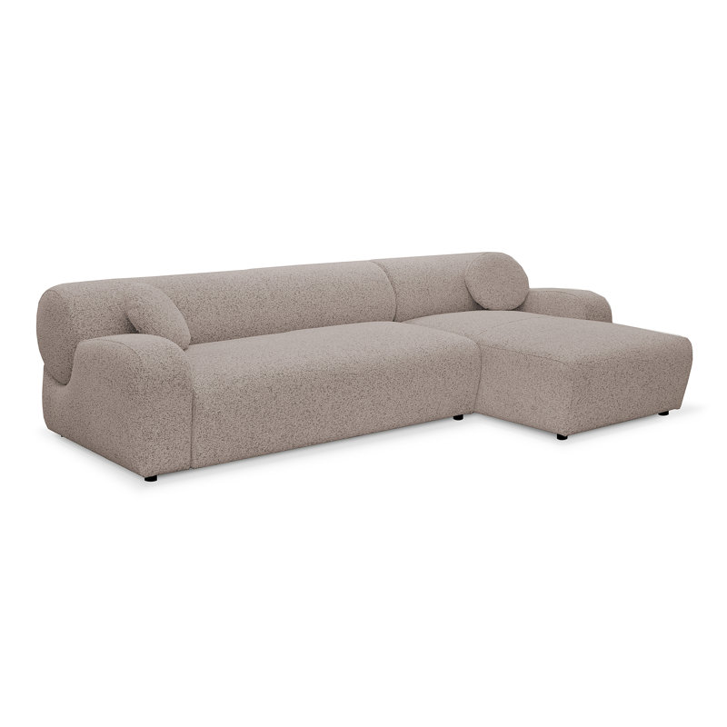 4 Seater Corner Sofa, Right Hand Facing, Rust Beige