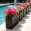 Jardinière en métal 38 po x l 13 po x H 30 po avec pieds réglables et système de drainage, acier galvanisé, intérieur extérieur