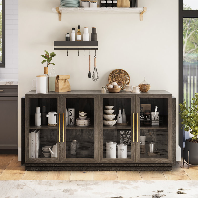 Asada 64'' Sideboard, Black/Brown