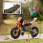 Moto électrique pour enfants avec roues d'entraînement et suspension arrière en orange riche