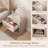  2 PCS Nightstand w/ Drawer Side Table w/ Slide-out Drawer Open Storage Shelf Natural & White-1213706619