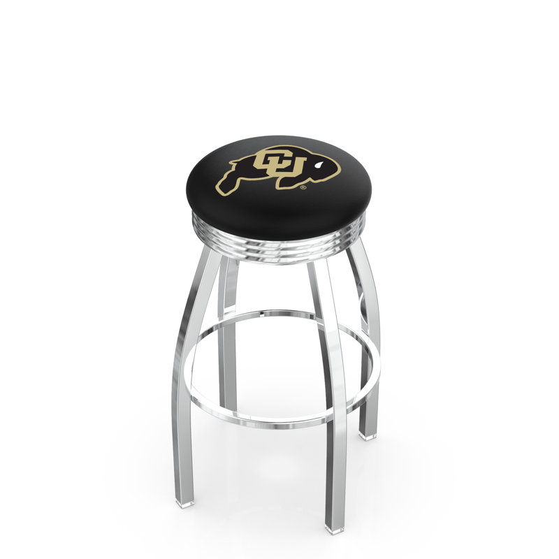 Tabouret de bar Logo Series, Tabouret de comptoir (siège d'une hauteur de 25 p, Noir soudé uni, University of Colorado