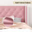 Ensemble de chambre à coucher avec lit à oreilles en velours et 2 tables de chevet à oreilles-1207476430-1207476431