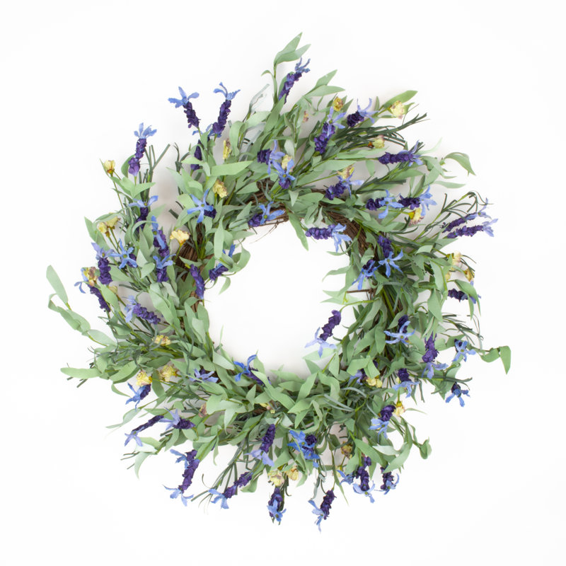 Couronne en soie 22 po Lavender Fields