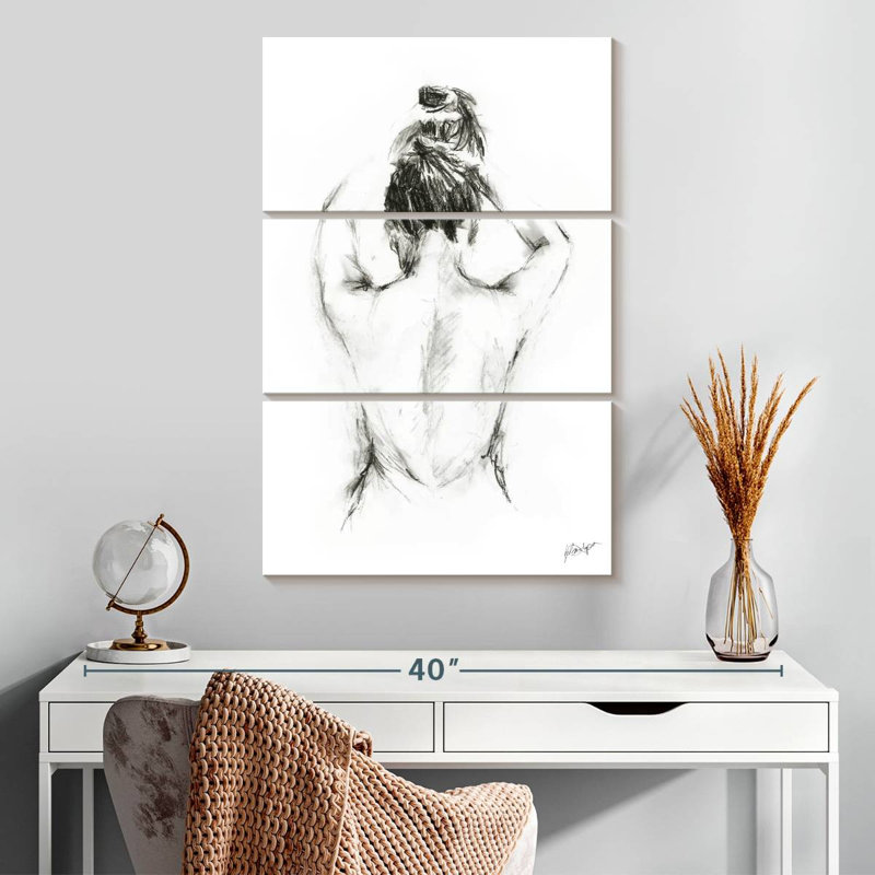 Leisha Back Study I, 32" H x 20" W