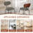 26'' H Modern Linen-like Fabric Upholstered Counter Stool With Metal Legs-428174922