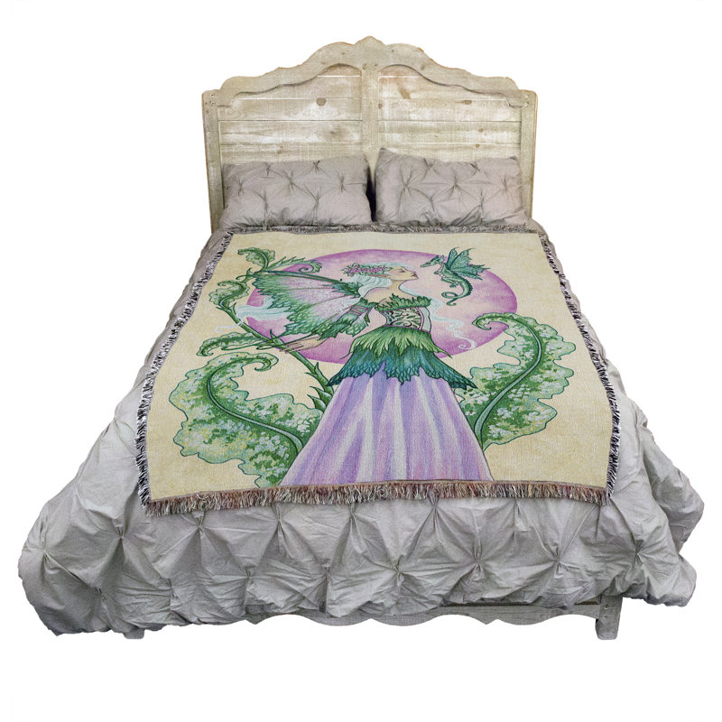 Pure Country Weavers Discovery Fairy Blanket by Amy Brown - Gift Fantasy Tapestry Throw Woven from Cotton - Made in The USA (72x54)