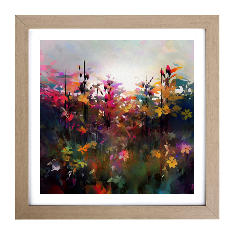 Wildflowers No.1 - Framed Print, Oak