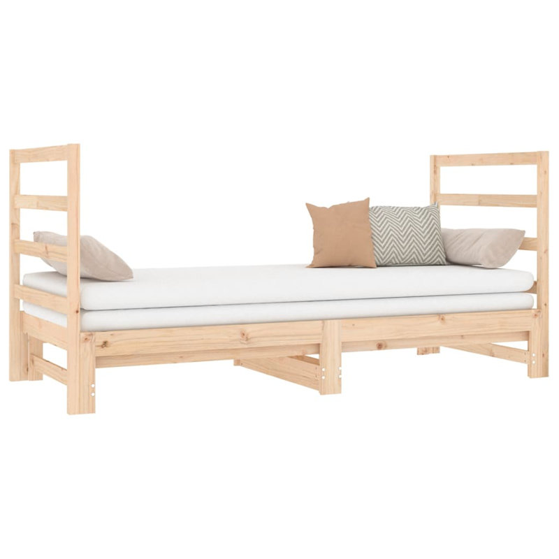 Solid Wood Bed, Oak, 90 x 190 cm