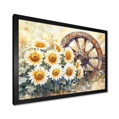 Doten tournesols par roue de chariot