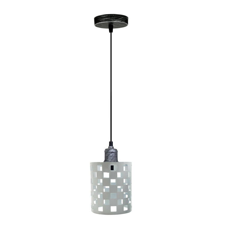 Ellie-Elizabeth 1 - Light White Drum Pendant