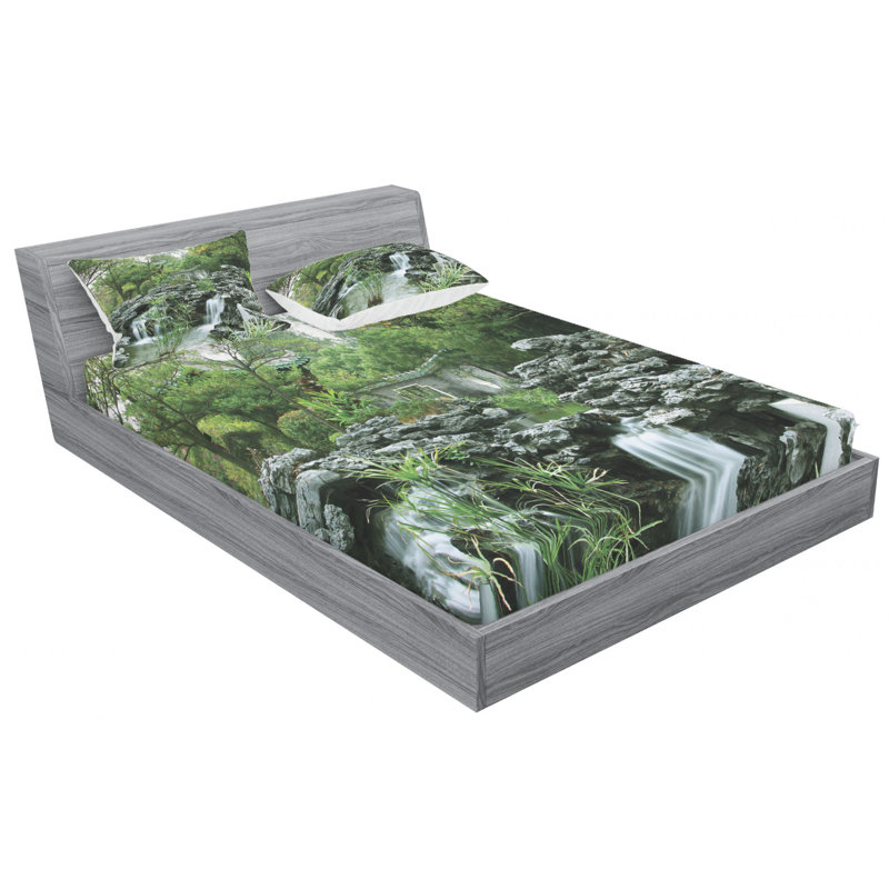Microfiber Sheet Set, Queen Sheet Set with Fitted Sheet