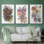 "Garden Bouquets I", reproduction sur toile 3 pièces-148976462-148976466